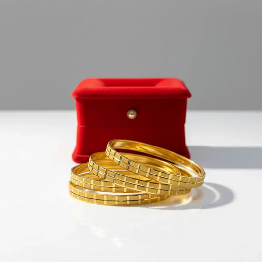Elegant Golden Bangle (6 Piece)