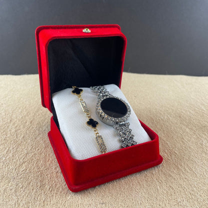 Crystal Watch and Bracelet Set