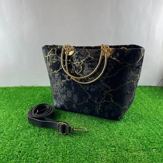 Luxe Marble Texture Handbag