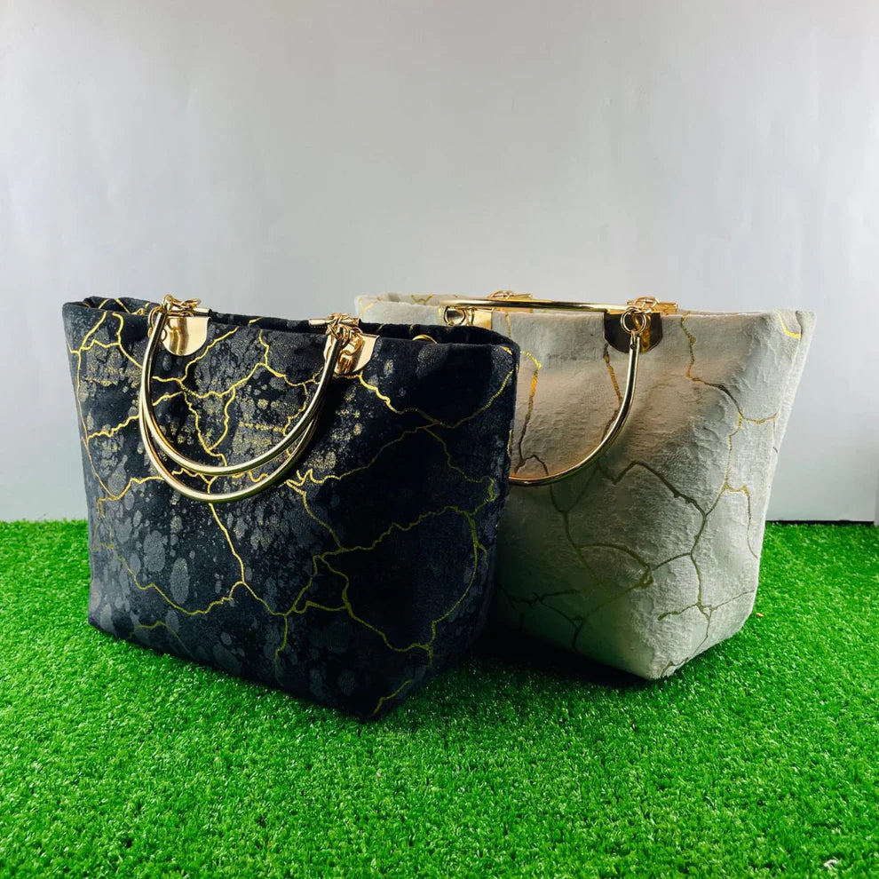 Luxe Marble Texture Handbag