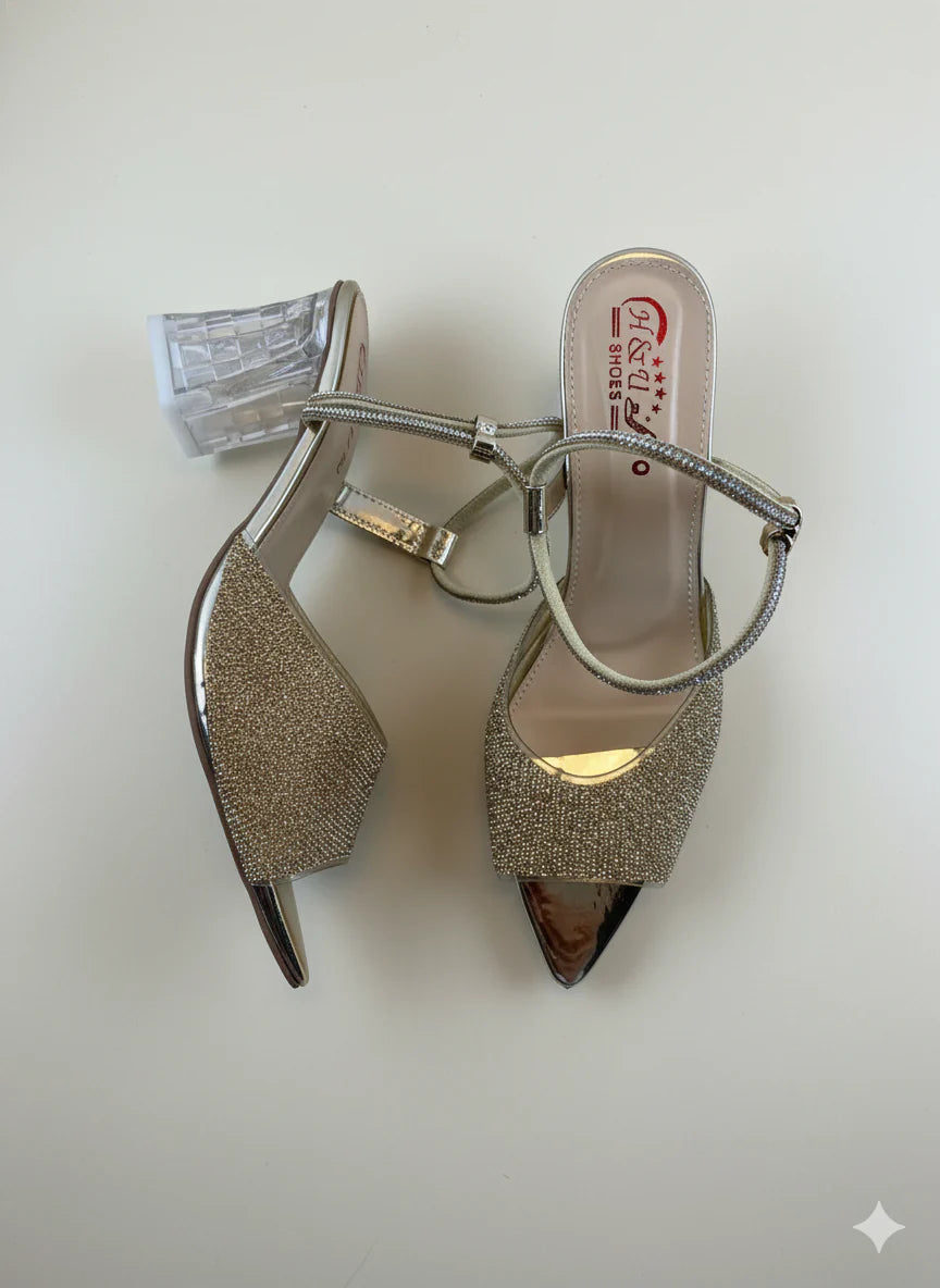 HU Crystal Aura Heels