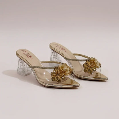 HU Crystal Bloom Heels