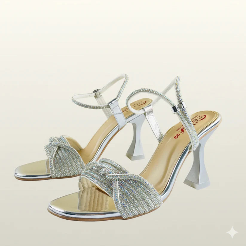 HU Crystal Strappy Heels