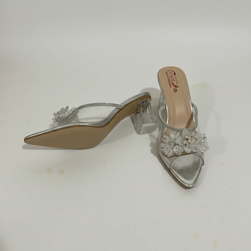 HU Crystal Bloom Heels