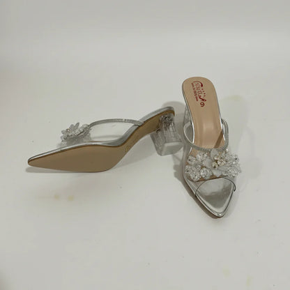 HU Crystal Bloom Heels