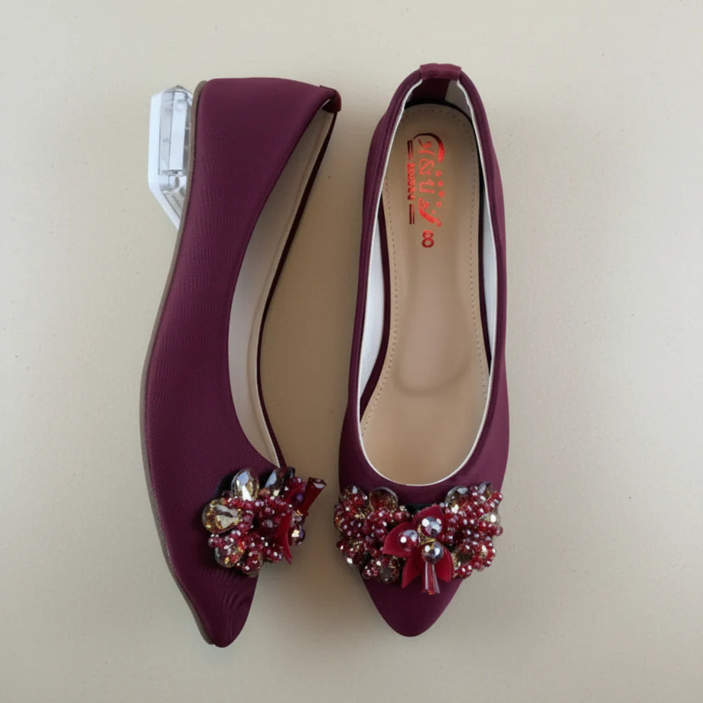 HU Beaded Flat Shoes - Winter Special