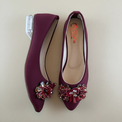 HU Beaded Flat Shoes - Winter Special