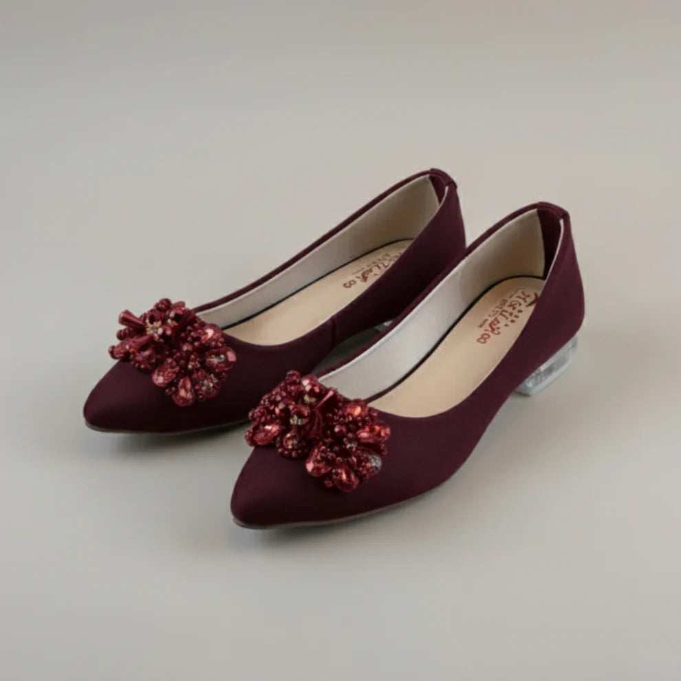 HU Beaded Flat Shoes - Winter Special