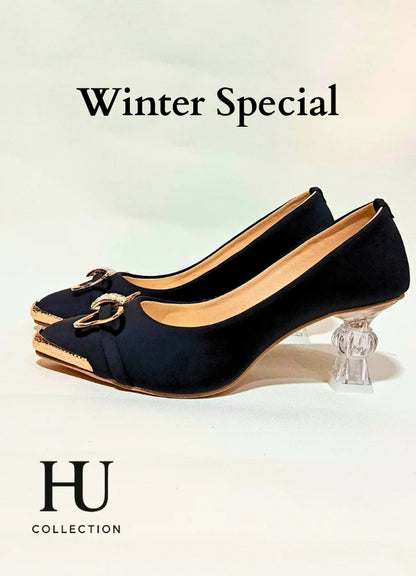 Chic Metallic Bow Pointed Pumps - Winter Special