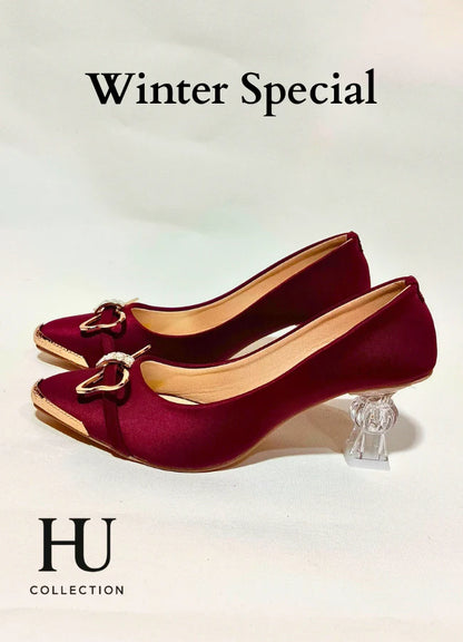 Chic Metallic Bow Pointed Pumps - Winter Special
